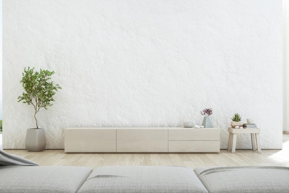 Sideboard für Ihr Wohnzimmer Beiges Sideboard im Wohnzimmer